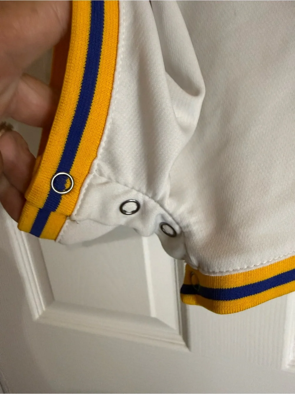 Adidas Stephen Curry Golden State Warriors Jersey Romper Onesie 12M White